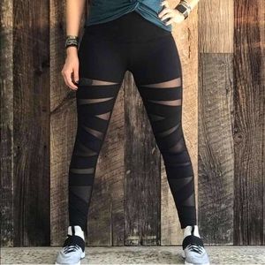 LE Lululemon tech mesh luon wunder under 4 ankle